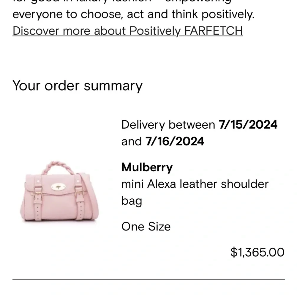 Mulberry Pink Mini Bag with Pebbled Leather - Picture 5 of 5